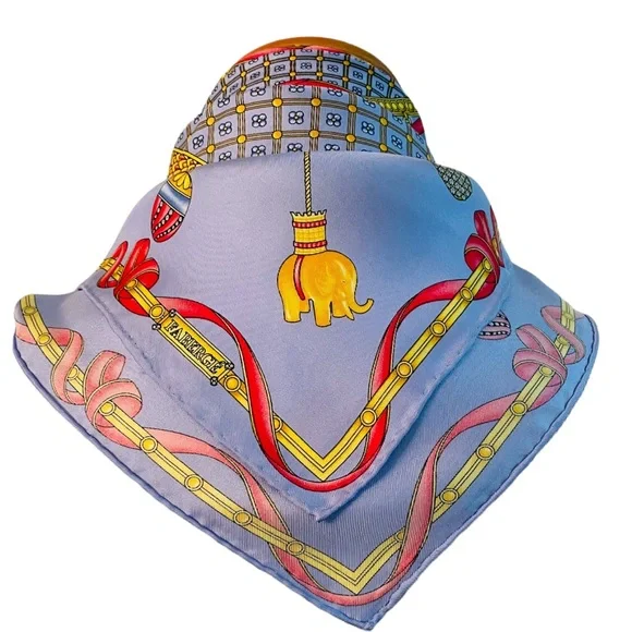 New! FABREGE Silk Square Scarf 34x34 - Picture 4 of 6